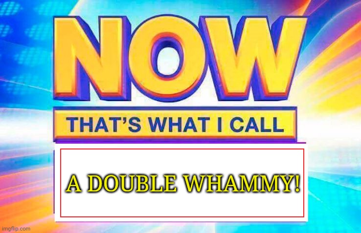 Now That’s What I Call | A DOUBLE WHAMMY! | image tagged in now that s what i call | made w/ Imgflip meme maker