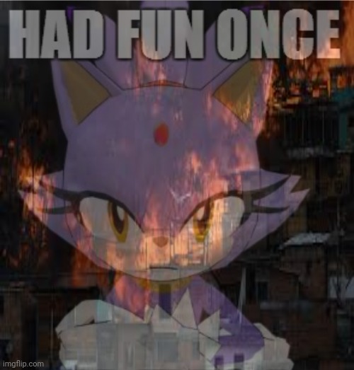 Blaze had fun | image tagged in blaze the cat,sonic the hedgehog,sonic memes,memes,funny | made w/ Imgflip meme maker