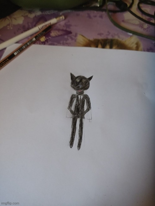 Drew my fursona in a suit. | made w/ Imgflip meme maker