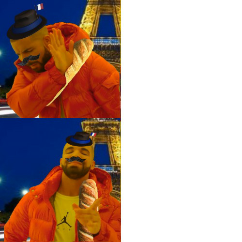 High Quality French Drake Blank Meme Template