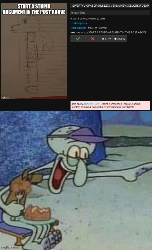says the mf that literally has the username 'racist lord' | made w/ Imgflip meme maker