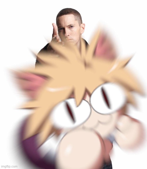 Eminem throwing Neco Arc | image tagged in eminem throwing neco arc | made w/ Imgflip meme maker