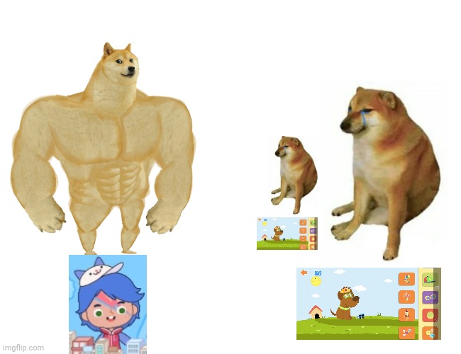 Haaai | image tagged in memes,buff doge vs cheems | made w/ Imgflip meme maker