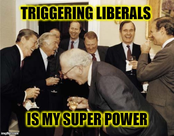 Triggering Liberals Is My Super Power | TRIGGERING LIBERALS; IS MY SUPER POWER | image tagged in political meme,triggered liberal,triggered feminist,angry liberal,liberal rage,liberal vs conservative | made w/ Imgflip meme maker