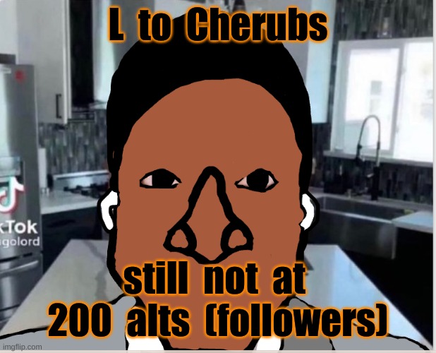 n | L  to  Cherubs; still  not  at  200  alts  (followers) | image tagged in n | made w/ Imgflip meme maker