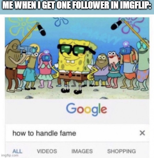 true ngl | ME WHEN I GET ONE FOLLOWER IN IMGFLIP: | image tagged in how to handle fame | made w/ Imgflip meme maker