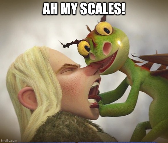 woa | AH MY SCALES! | image tagged in gangstashttyd | made w/ Imgflip meme maker