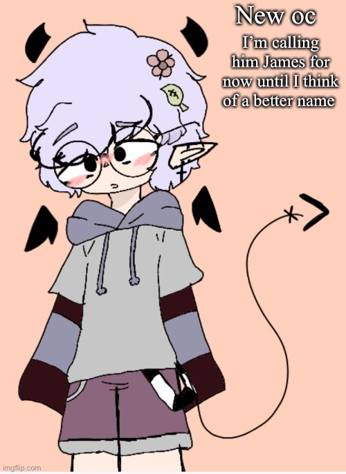 Mhm- | New oc; I’m calling him James for now until I think of a better name | made w/ Imgflip meme maker