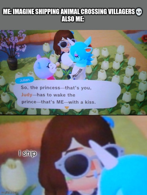 Judy x Julian from Animal Crossing.. THEY ARE SO CUTE I CAN'T- VHBIUGYVHJBKN | image tagged in animal crossing,ship,julian x judy,bc yes | made w/ Imgflip meme maker