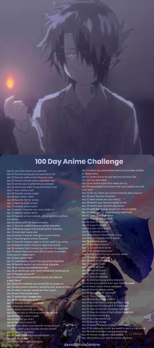 Day 3 | image tagged in 100 day anime challenge | made w/ Imgflip meme maker