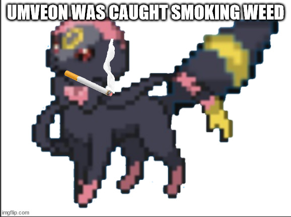 umveon | UMVEON WAS CAUGHT SMOKING WEED | image tagged in umveon | made w/ Imgflip meme maker