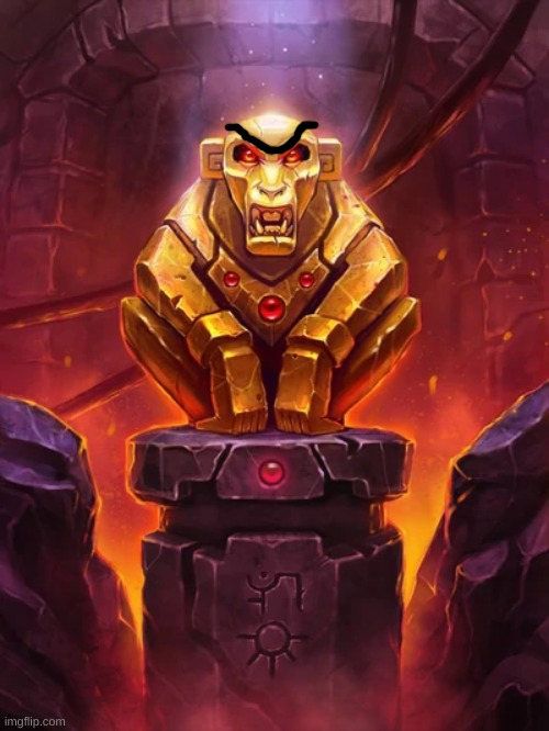 Golden Monkey Idol | image tagged in golden monkey idol | made w/ Imgflip meme maker