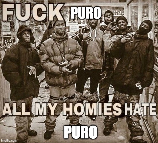 More Puro hate :) | PURO; PURO | image tagged in all my homies hate | made w/ Imgflip meme maker