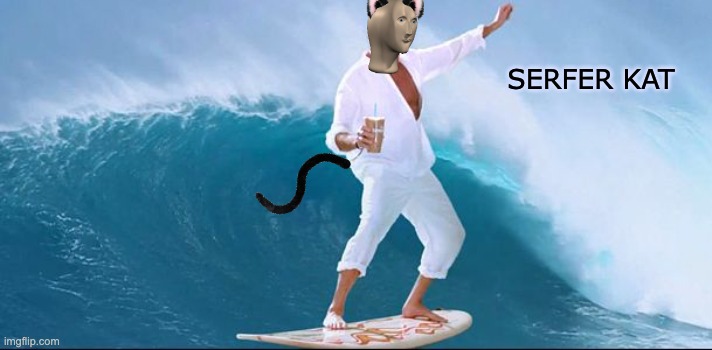 The Hoff on Surfboard | SERFER KAT | image tagged in the hoff on surfboard | made w/ Imgflip meme maker