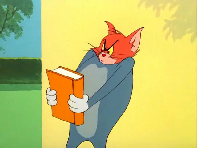 High Quality Tom and Jerry Tom Angry At Book Blank Meme Template