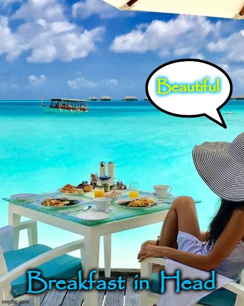 The Breakfast Dream | image tagged in paradise | made w/ Imgflip meme maker