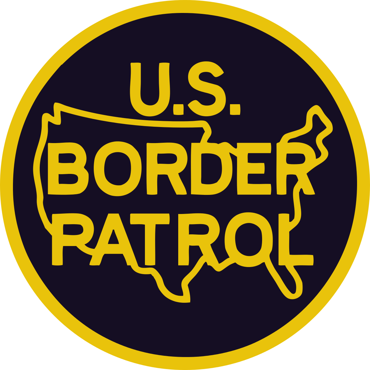 High Quality Border Patrol Logo with transparency Blank Meme Template