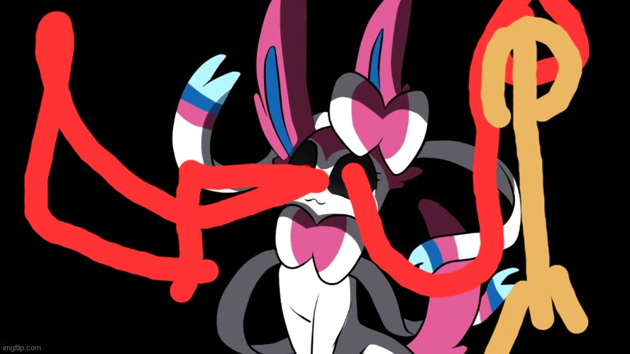 Creepy Sylveon | image tagged in creepy sylveon | made w/ Imgflip meme maker