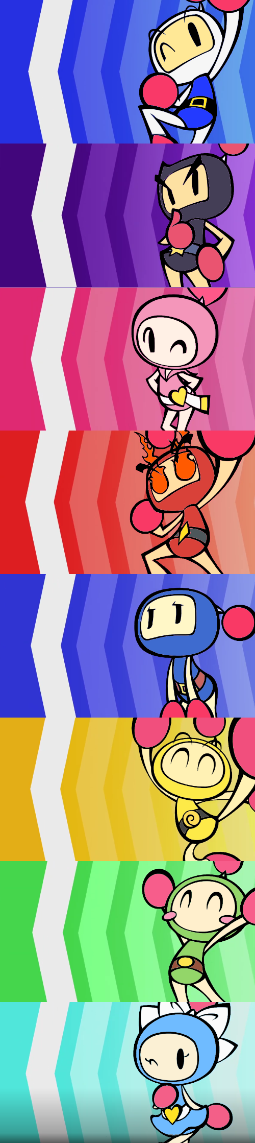 Super Bomberman R 2 loading screens (Colored) (Updated) Blank Meme Template