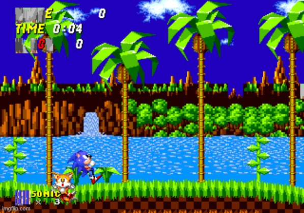 Sonic in Green Hill Zone - Imgflip