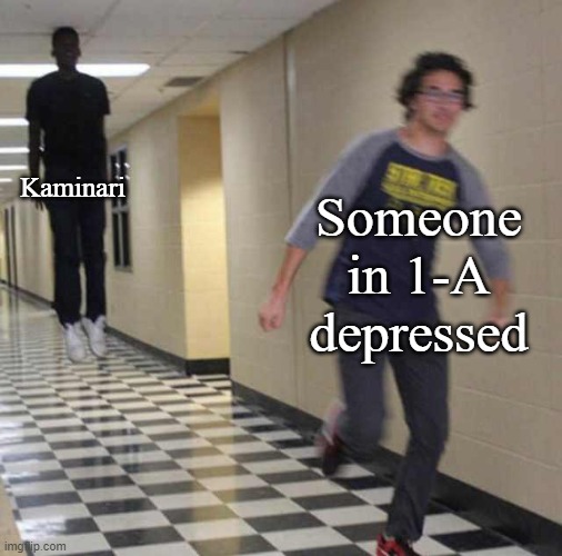 28 | Kaminari; Someone in 1-A depressed | image tagged in floating boy chasing running boy,mha | made w/ Imgflip meme maker