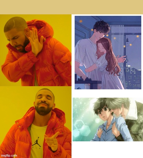 why it be like dis? | image tagged in memes,drake hotline bling,yaoi,super lovers | made w/ Imgflip meme maker