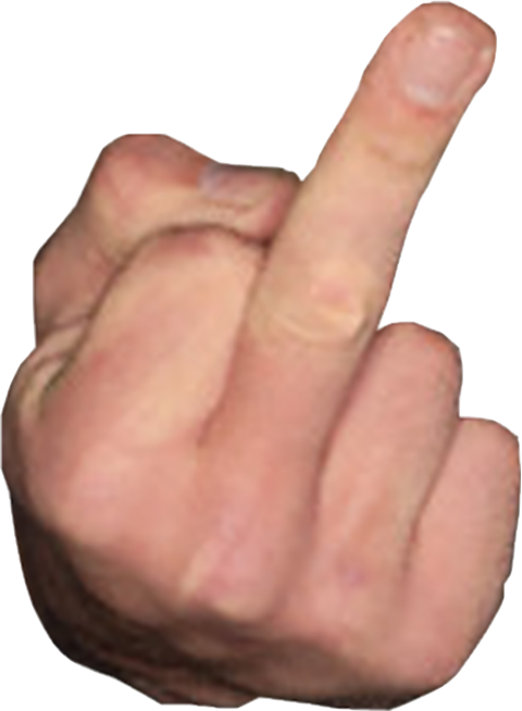 High Quality Middle finger Blank Meme Template