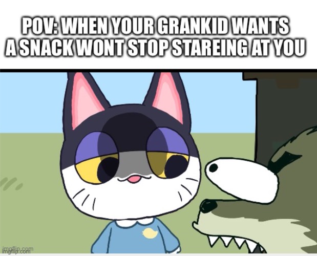 Feed your Kid is Hungry | image tagged in real life,animal crossing,meme,punchy's death stare | made w/ Imgflip meme maker
