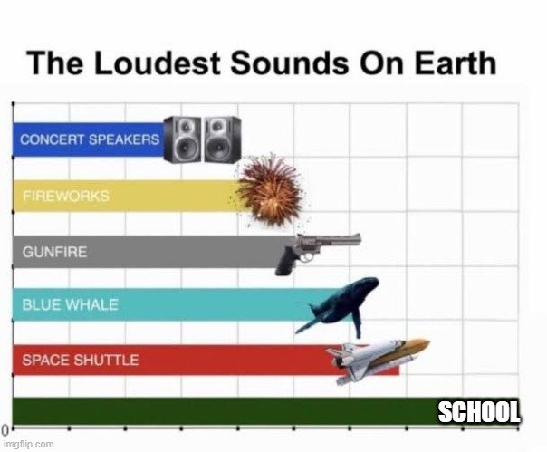 true? |  SCHOOL | image tagged in the loudest sounds on earth | made w/ Imgflip meme maker