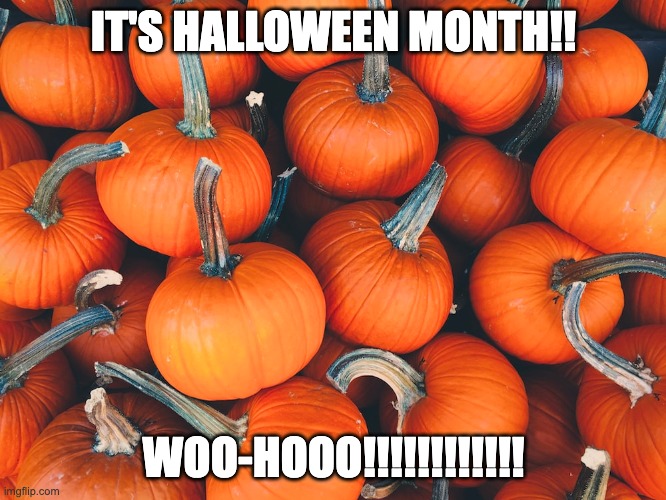 It's Spooktober | IT'S HALLOWEEN MONTH!! WOO-HOOO!!!!!!!!!!!! | image tagged in memes,halloween,spooktober,spooky month | made w/ Imgflip meme maker