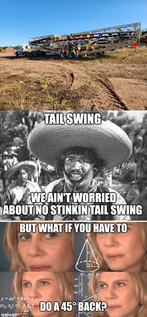 Tail swing | image tagged in trucks,badges,math lady/confused lady | made w/ Imgflip meme maker