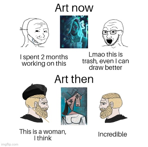 Complete and utter facts | image tagged in art,comparison | made w/ Imgflip meme maker