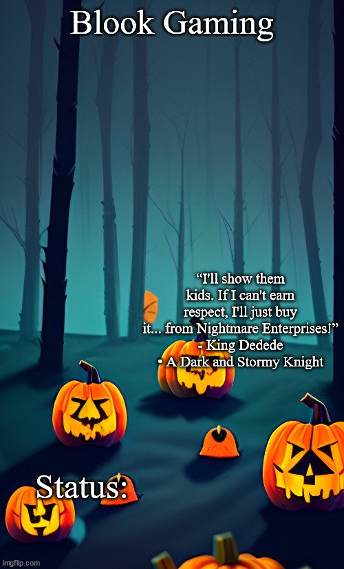 Blook's Spooky Template Blank Meme Template