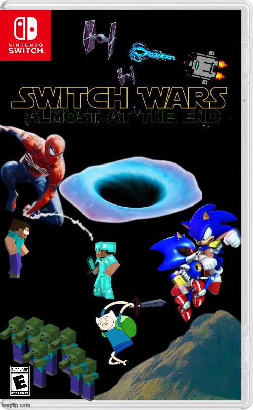 Almost at the end of the time loop of the universe | image tagged in switch,sonic,minecraft,herobrine,starwars,spiderman | made w/ Imgflip meme maker