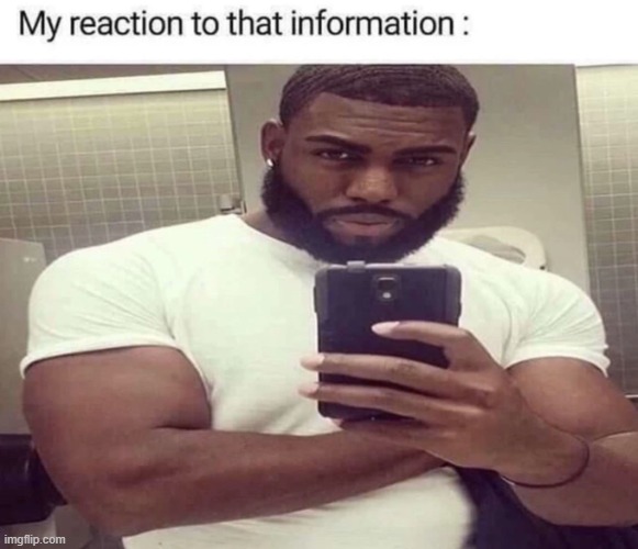 My Reaction To That Information | image tagged in my reaction to that information | made w/ Imgflip meme maker