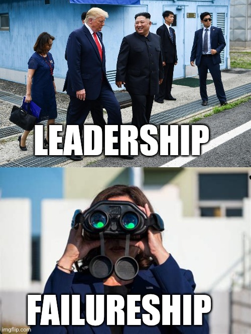 Leadership vs Failureship |  LEADERSHIP; FAILURESHIP | image tagged in trump | made w/ Imgflip meme maker