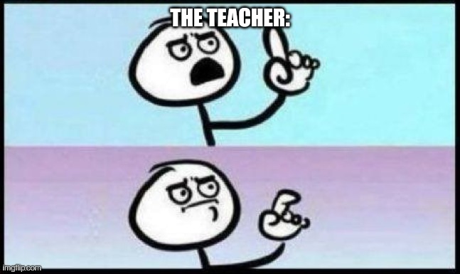 Well, he's not wrong... | THE TEACHER: | image tagged in well he's not wrong | made w/ Imgflip meme maker