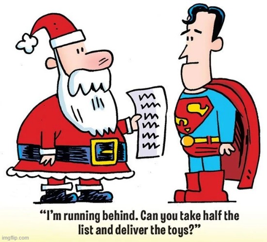 SuperSanta | image tagged in superman | made w/ Imgflip meme maker