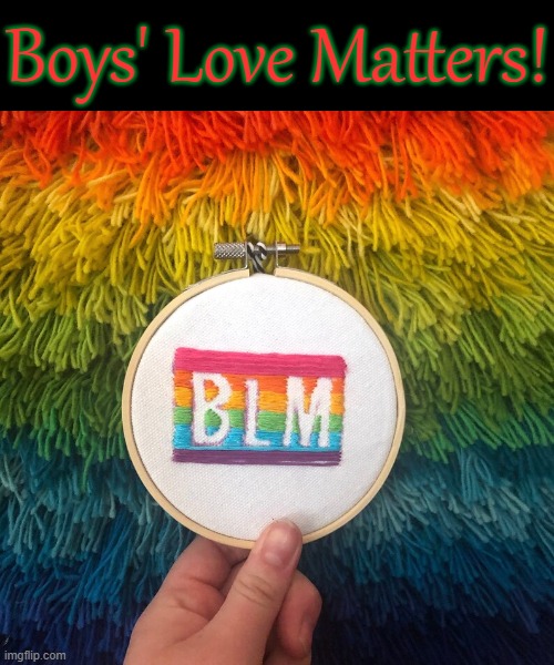 Wherever you find it. | Boys' Love Matters! | image tagged in rainbow blm,manga,anime,video games,light novel | made w/ Imgflip meme maker
