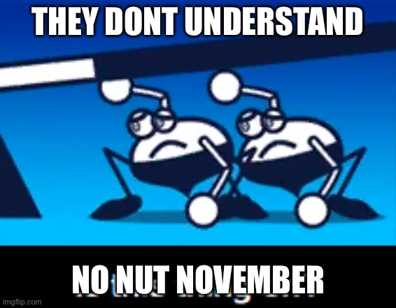 THEY NO UNDERSTAND | THEY DONT UNDERSTAND; NO NUT NOVEMBER | image tagged in is this thing on | made w/ Imgflip meme maker