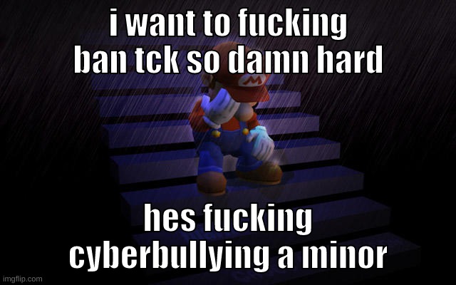 UGHHHHHHHHHHHHHHHHHHHHHHHHHHHHHHHHHHHHHHHHHHHHHHHHHHHHHH | i want to fucking ban tck so damn hard; hes fucking cyberbullying a minor | image tagged in so fucking pissed,just ban fucking tck,he doesnt respect opinions | made w/ Imgflip meme maker