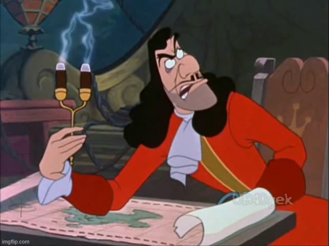 Captain Hook Sneering | image tagged in captain hook sneering | made w/ Imgflip meme maker