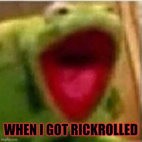 Get rid of it | WHEN I GOT RICKROLLED | image tagged in ahhhhhhhhhhhhh | made w/ Imgflip meme maker
