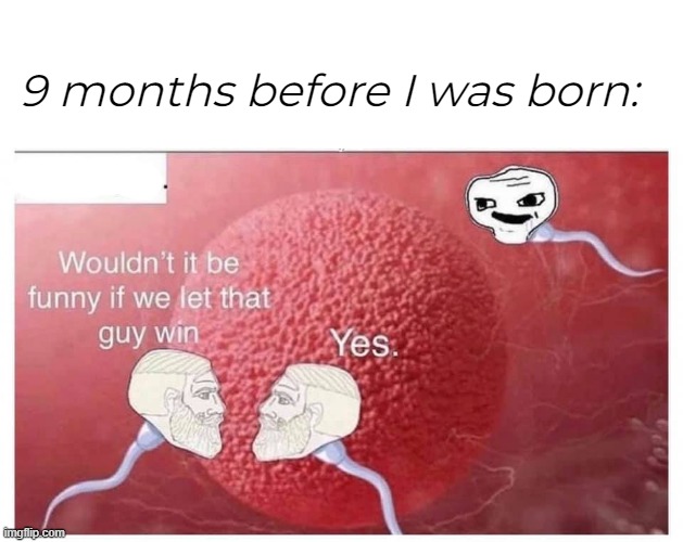 9 months before I was born: | image tagged in blank white template | made w/ Imgflip meme maker