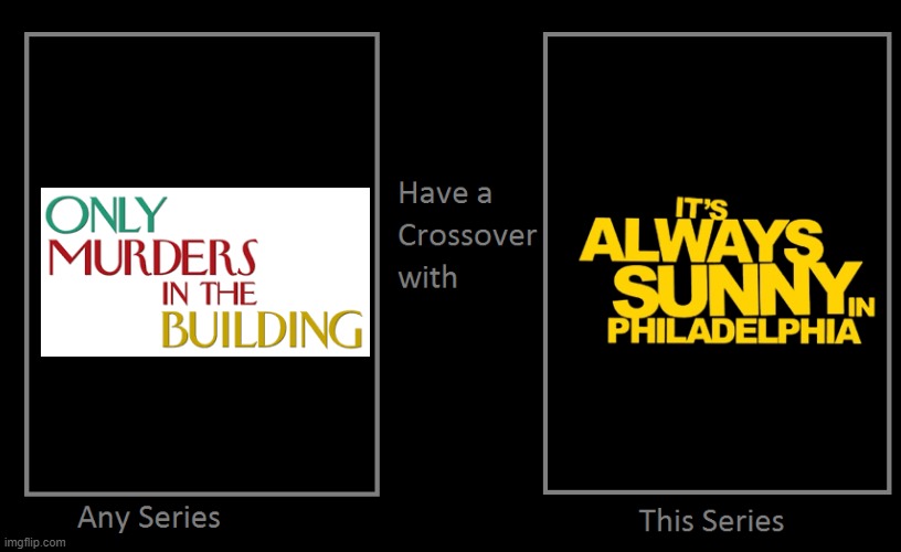 what if only murders in the building had a crossover with it's always sunny in philadelphia | image tagged in what if this series had a crossover with that series,it's always sunny in philidelphia,crossover memes | made w/ Imgflip meme maker