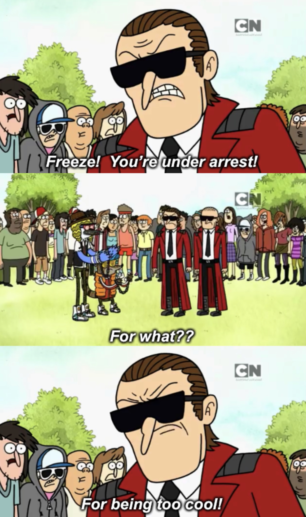 Arrested for being too cool Blank Meme Template