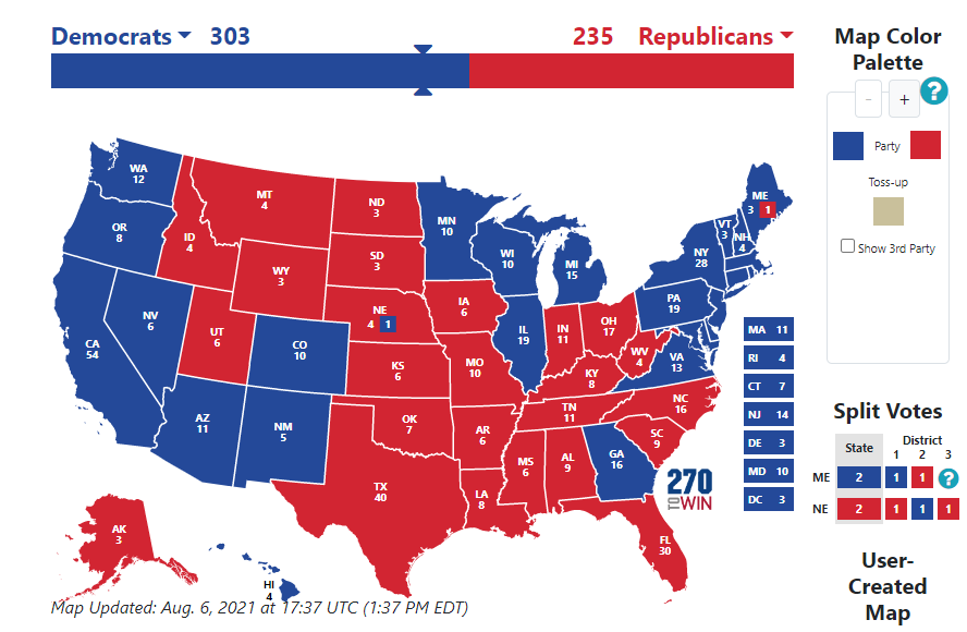 2020 Electoral College Results Blank Meme Template