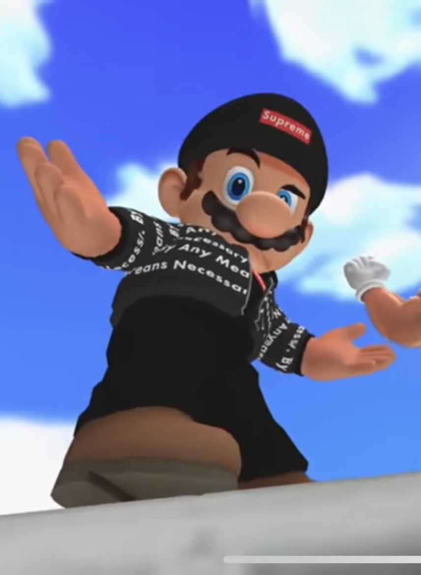 High Quality Drip Mario Blank Meme Template