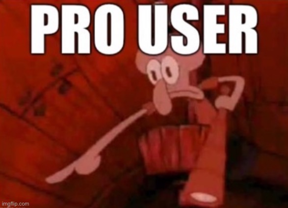 Pro User | image tagged in pro user | made w/ Imgflip meme maker
