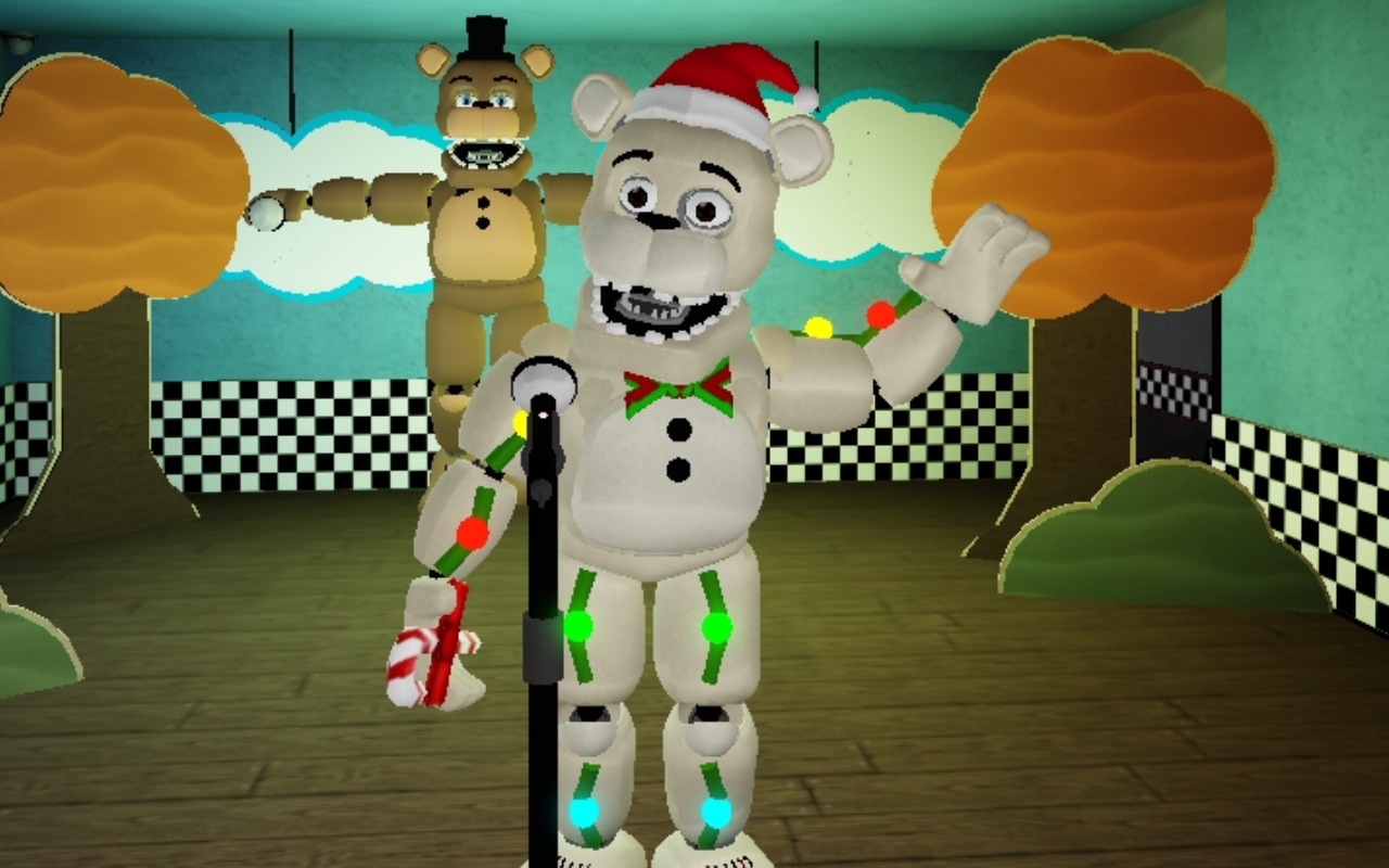 High Quality T pose freddy in christmas Blank Meme Template